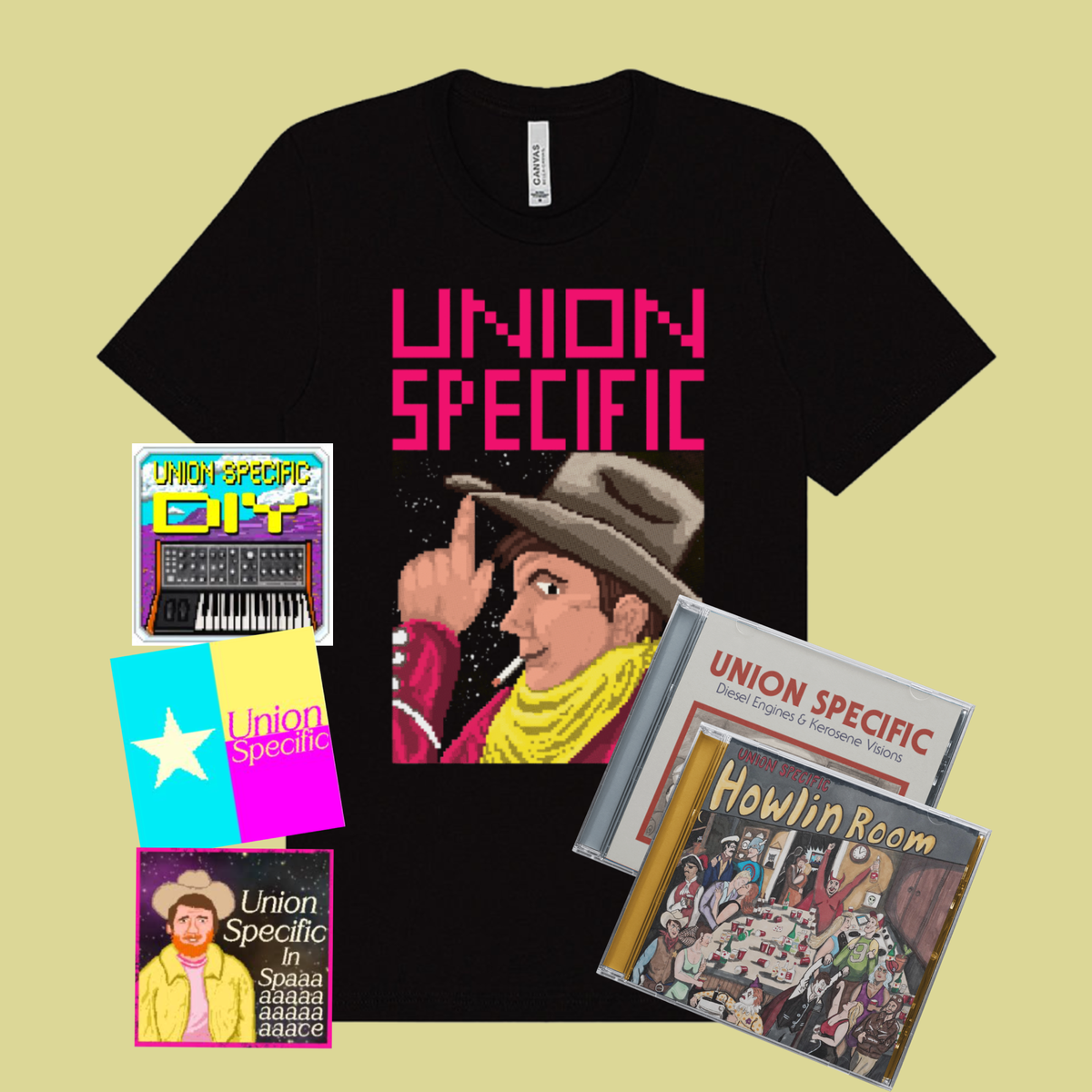 Sticker + Shirt + CD Bundle